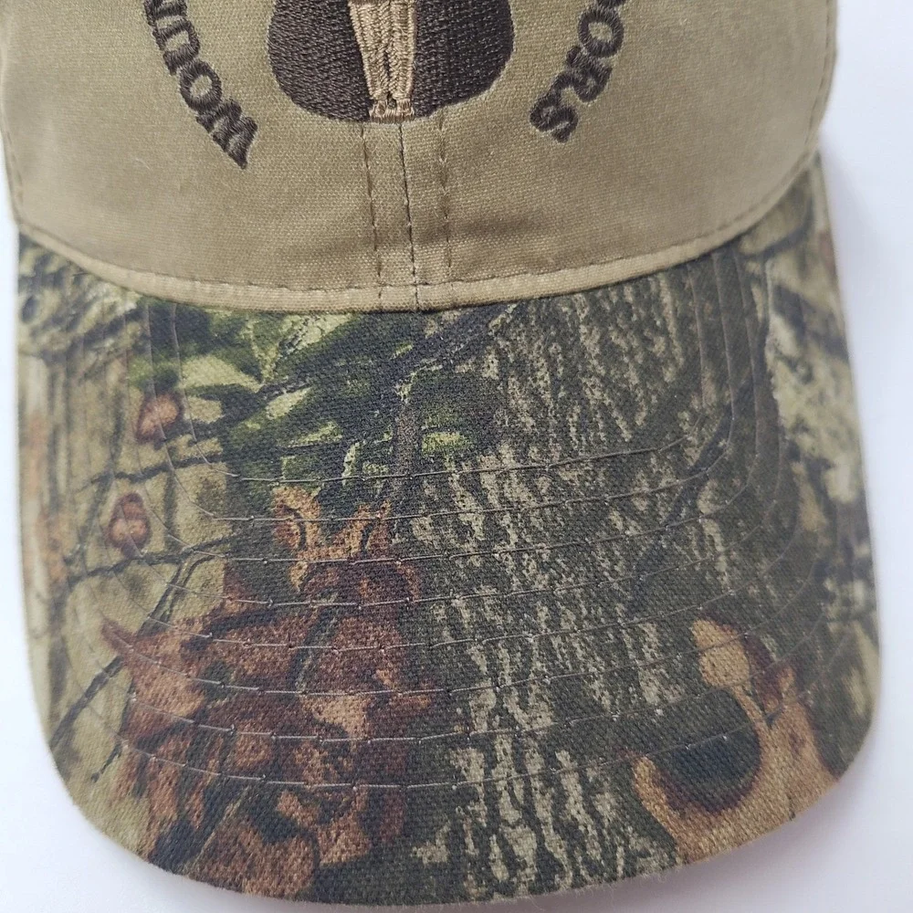 Wounded Warrior Outdoors Hat Strapback (Fits Small) Brown Camo Brim Casual Men‎